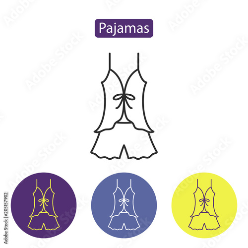 Pajamas line icon