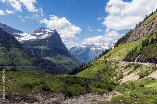 Lanscape image of Glacier National Park along the Going-To-The-Sun road in Northern Montana in the Summer time © Patrick