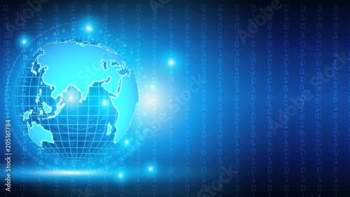 earth rotating animation future technology business concept,Loop