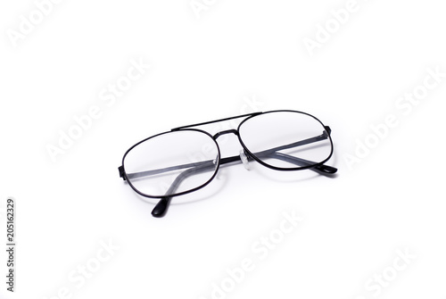 Spectacles on white background