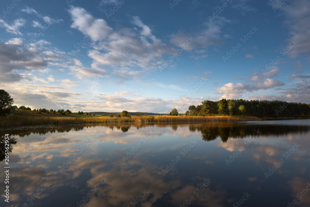 Quiet evening by the lake