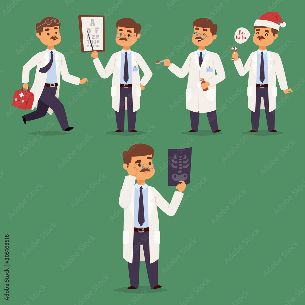 Doctor nurse character vector medical man staff flat design hospital team people doctorate illustration. Doctor nurse character vector medical man staff flat design hospital team people doctorate illustration.