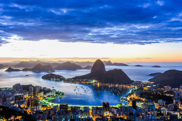 Wandcirkels Rio de Janeiro Suikerbroodberg vanaf Mirante Dona Marta  © Rodrigo S Coelho