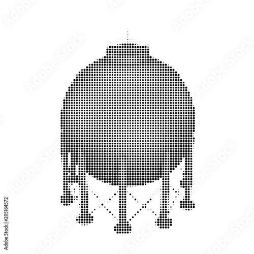 Gas storage tank. Isolated ...