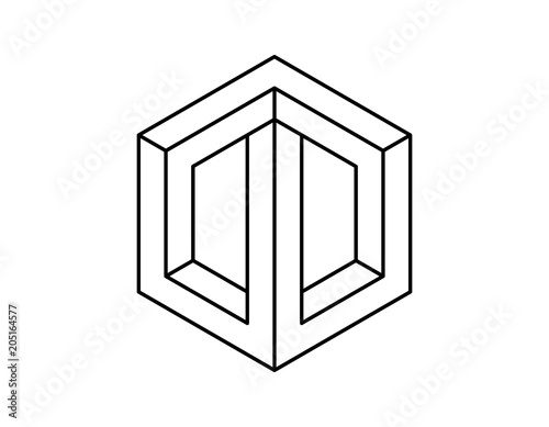 Impossible object. Isolated...