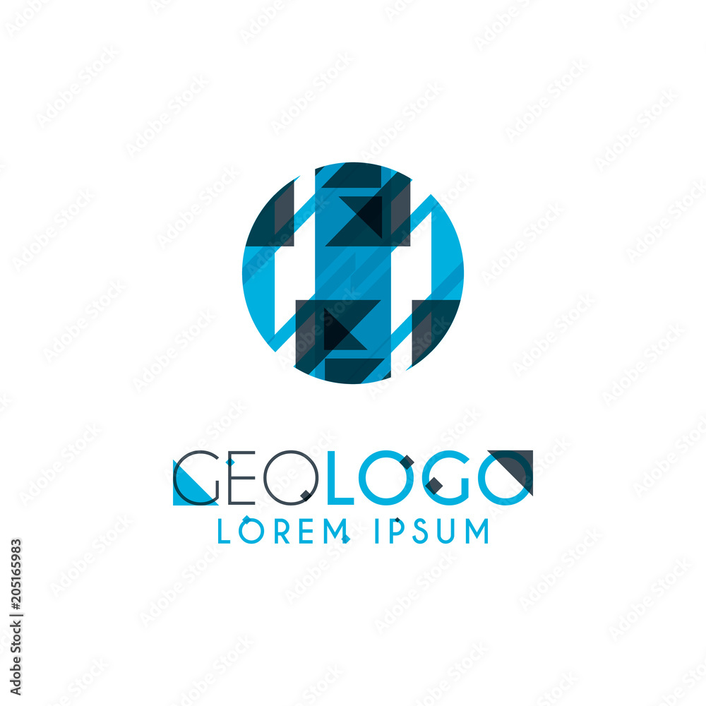 geometric logo with light blue and gray stacked for design 4.5 geometric logo with light blue and gray stacked for design 4.5