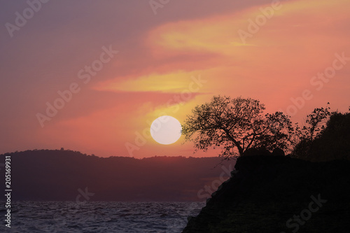 Sunset at samae beach, koh larn ,Thailand photo