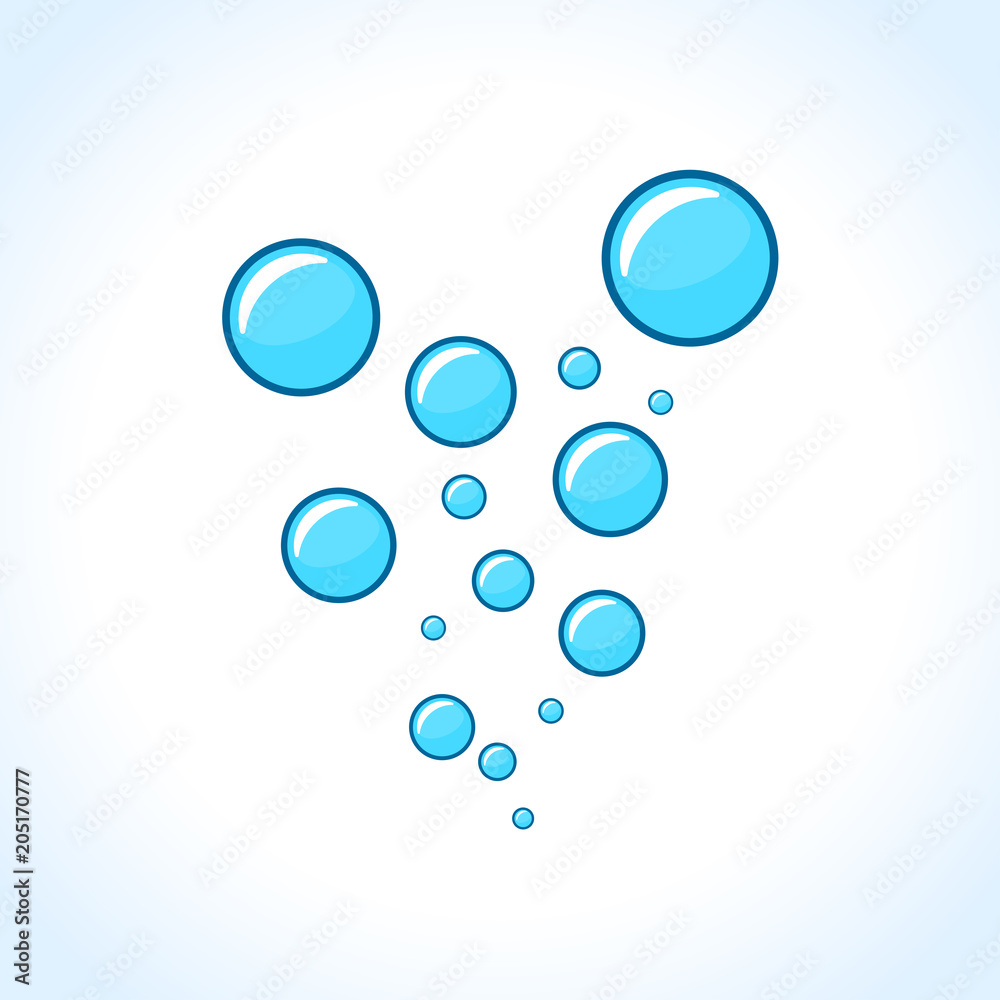 bubbles design on white background