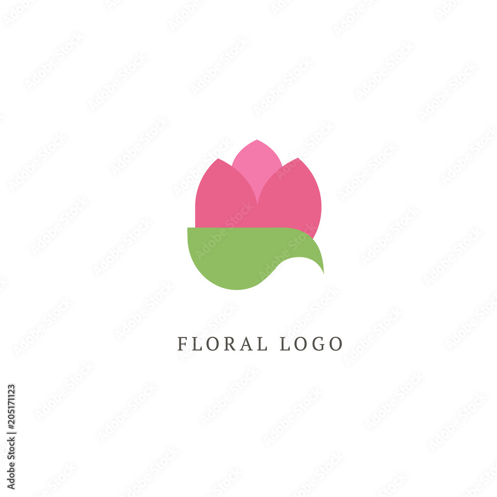 Vector illustration, Graphic Design Editable Design. Floral logo. Flower wedding icon. Luxury spring and summer, emblem.