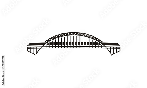 Silhouette of Lake Chelan Bridge