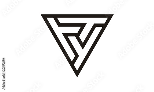 Free Download Futuristic Triangle Chain logo design inspiration with initial T or Y - GFXLoad