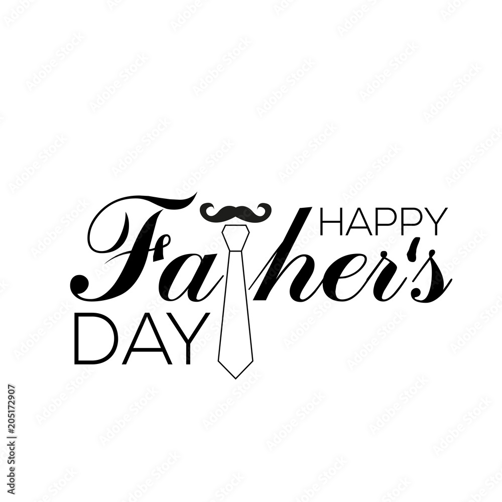 Happy Father's Day greeting card. Vector illustration.
