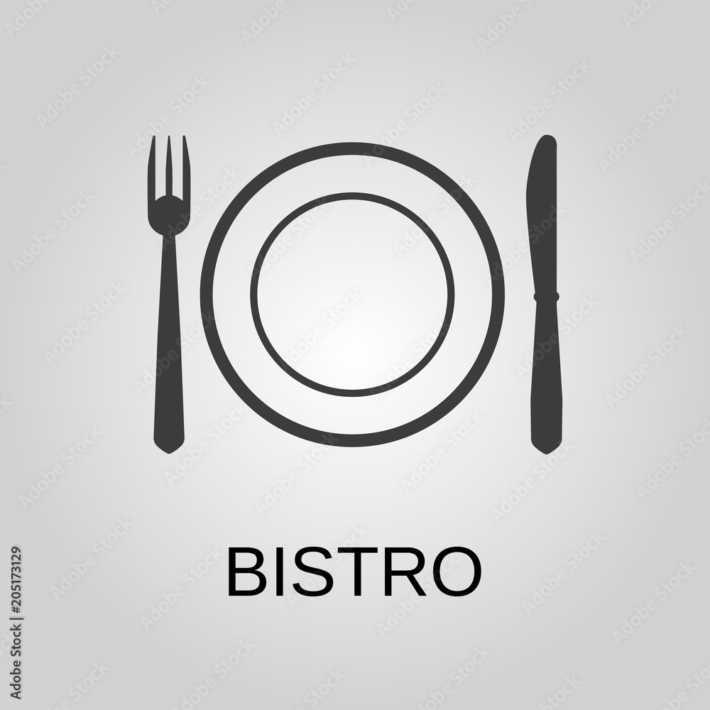 Bistro icon. Bistro symbol. Flat design. Stock - Vector illustration Bistro icon. Bistro symbol. Flat design. Stock - Vector illustration