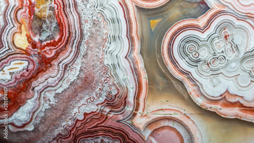 abstract pattern of agate stone. closeup detail of gemstone pattern. natural abstract geology background.