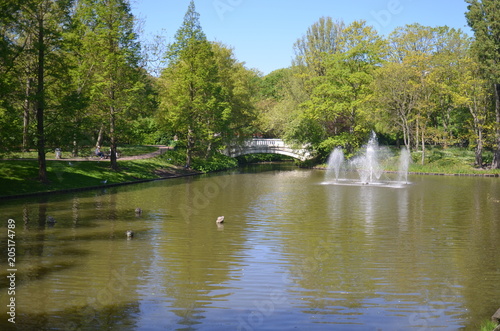 Lac du parc Léopold à Ostende en Belgique