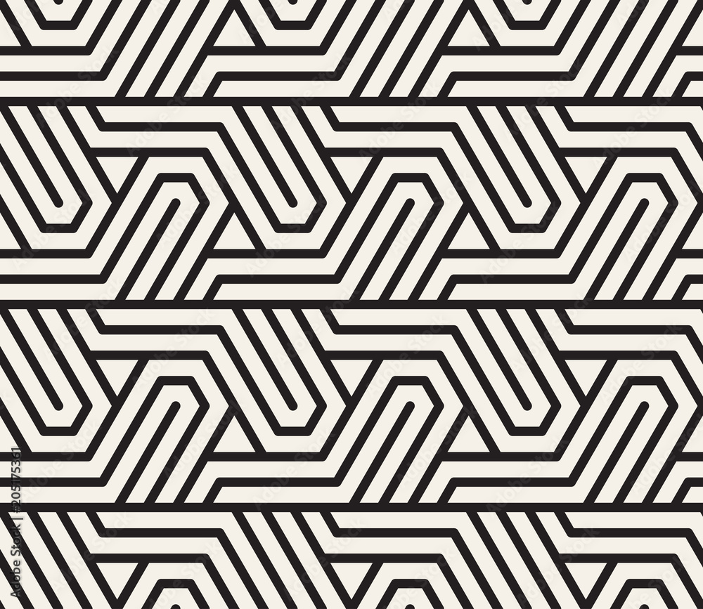 Vector seamless geometric pattern. Simple abstract lines lattice. Repeating elements stylish background Vector seamless geometric pattern. Simple abstract lines lattice. Repeating elements stylish background