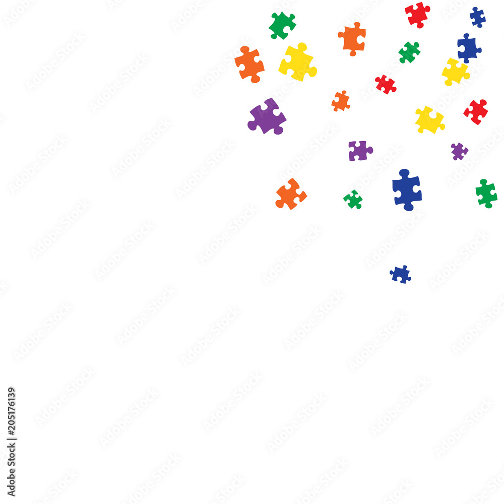 Confetti Background Pattern. Puzzle pieces and big ideas design, vector illustration graphic Confetti Background Pattern. Puzzle pieces and big ideas design, vector illustration graphic