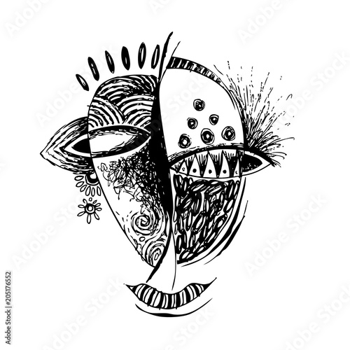 abstract design face