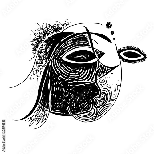 abstract design face