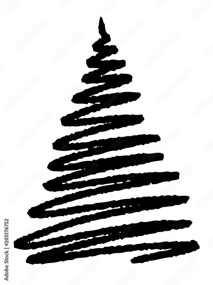grunge Christmas tree on white background grunge Christmas tree on white background