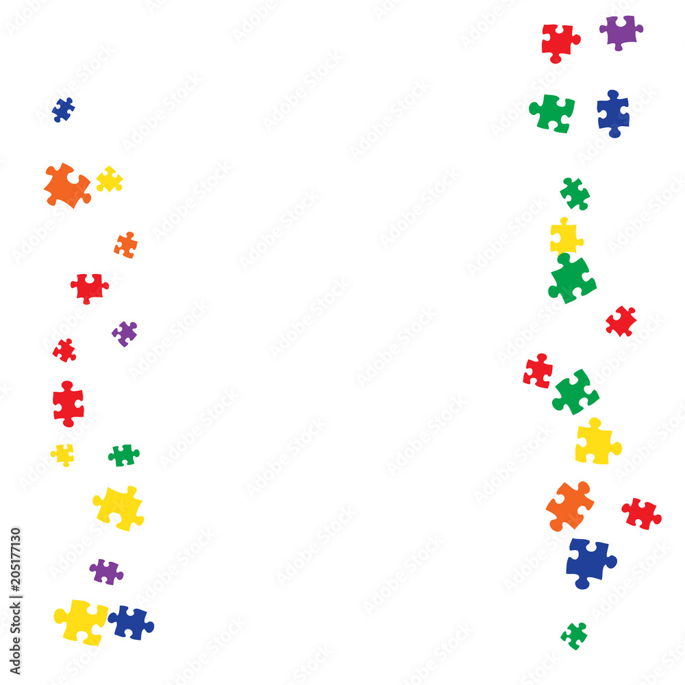 Confetti Background Pattern. Puzzle pieces and big ideas design, vector illustration graphic Confetti Background Pattern. Puzzle pieces and big ideas design, vector illustration graphic