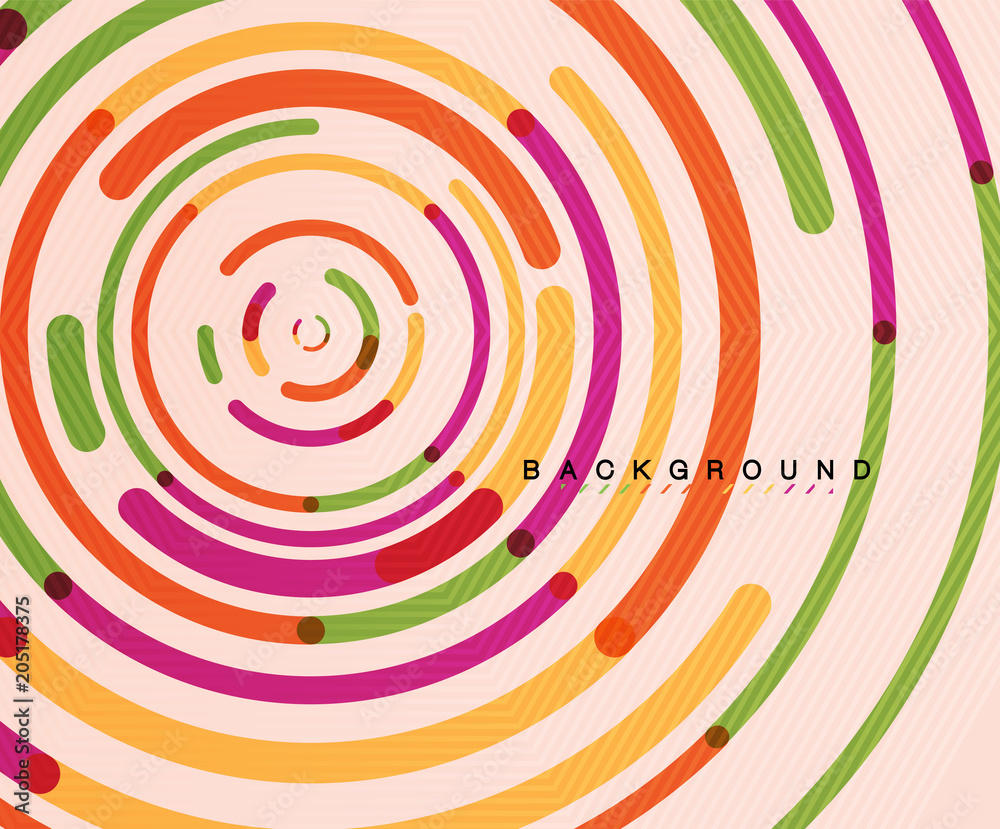 Circular lines, circles, geometric abstract background Circular lines, circles, geometric abstract background