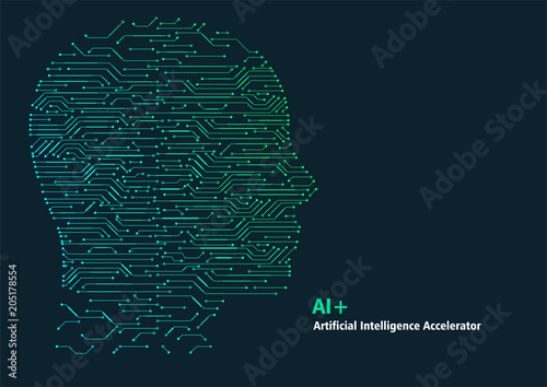 Artificial Intelligence and Big Data, Internet of Things Concept