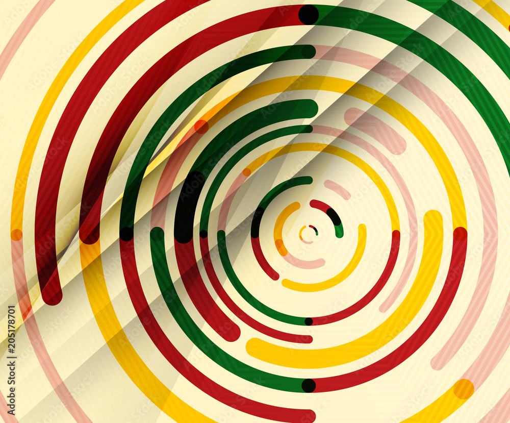 Circular lines, circles, geometric abstract background Circular lines, circles, geometric abstract background