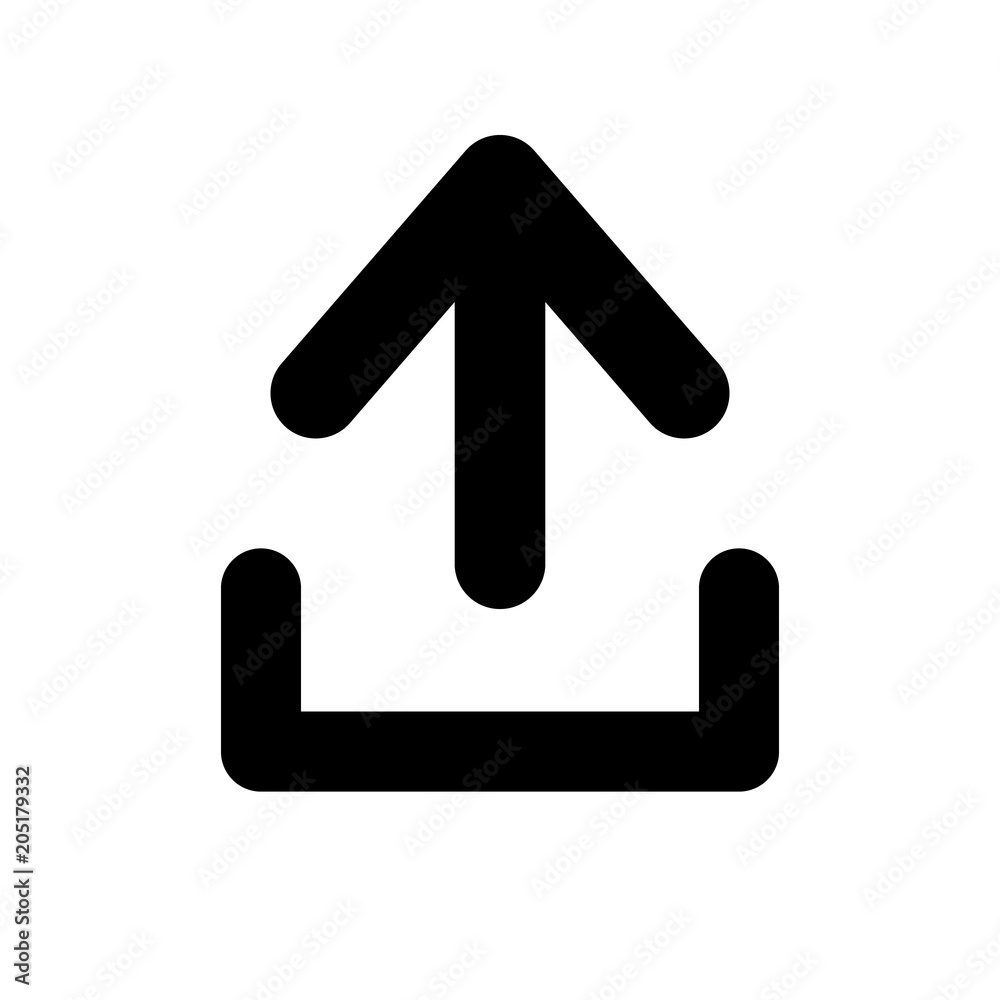 upload Icon isolated on white background. vector upload Icon isolated on white background. vector