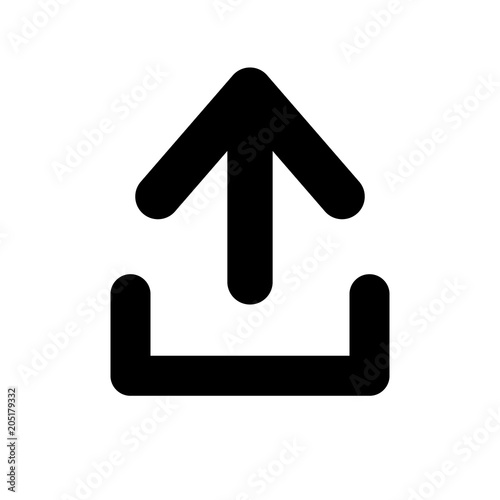upload Icon isolated on white background. vector