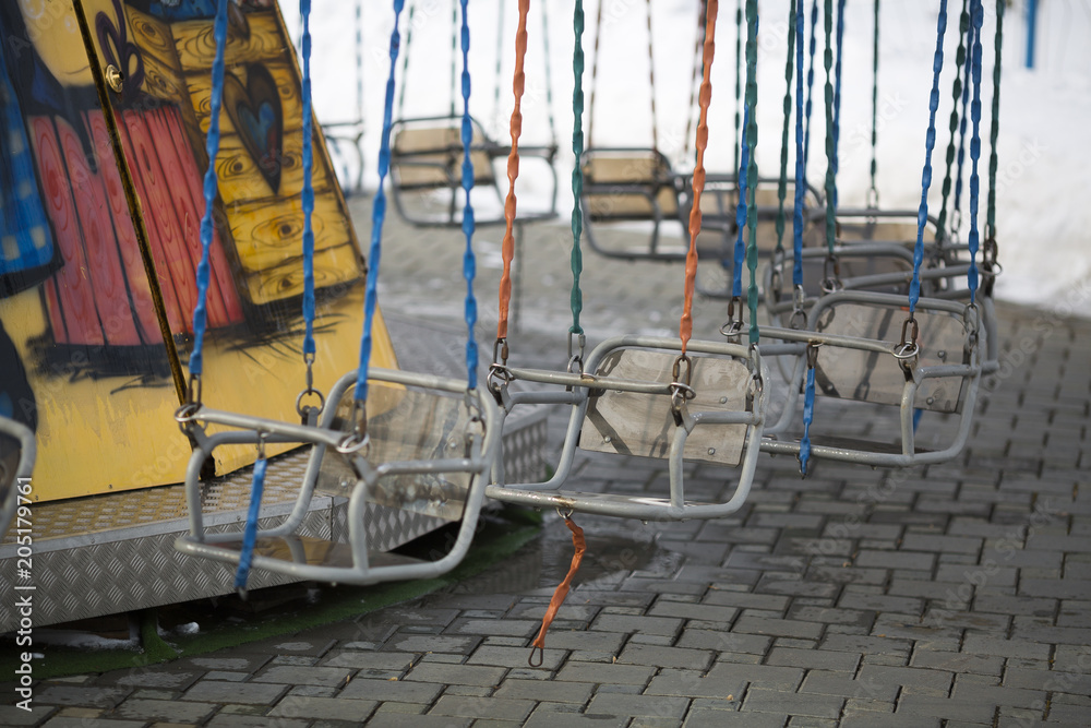 swings in the park, attraction