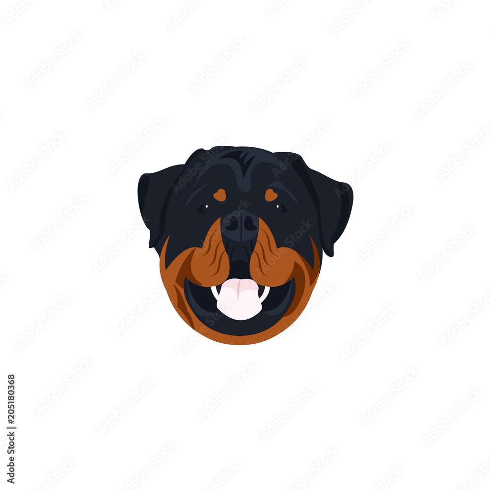 French bulldog face isolated vector illustration, Bulldog in spiked collar vector mascot. French bulldog face isolated vector illustration, Bulldog in spiked collar vector mascot.