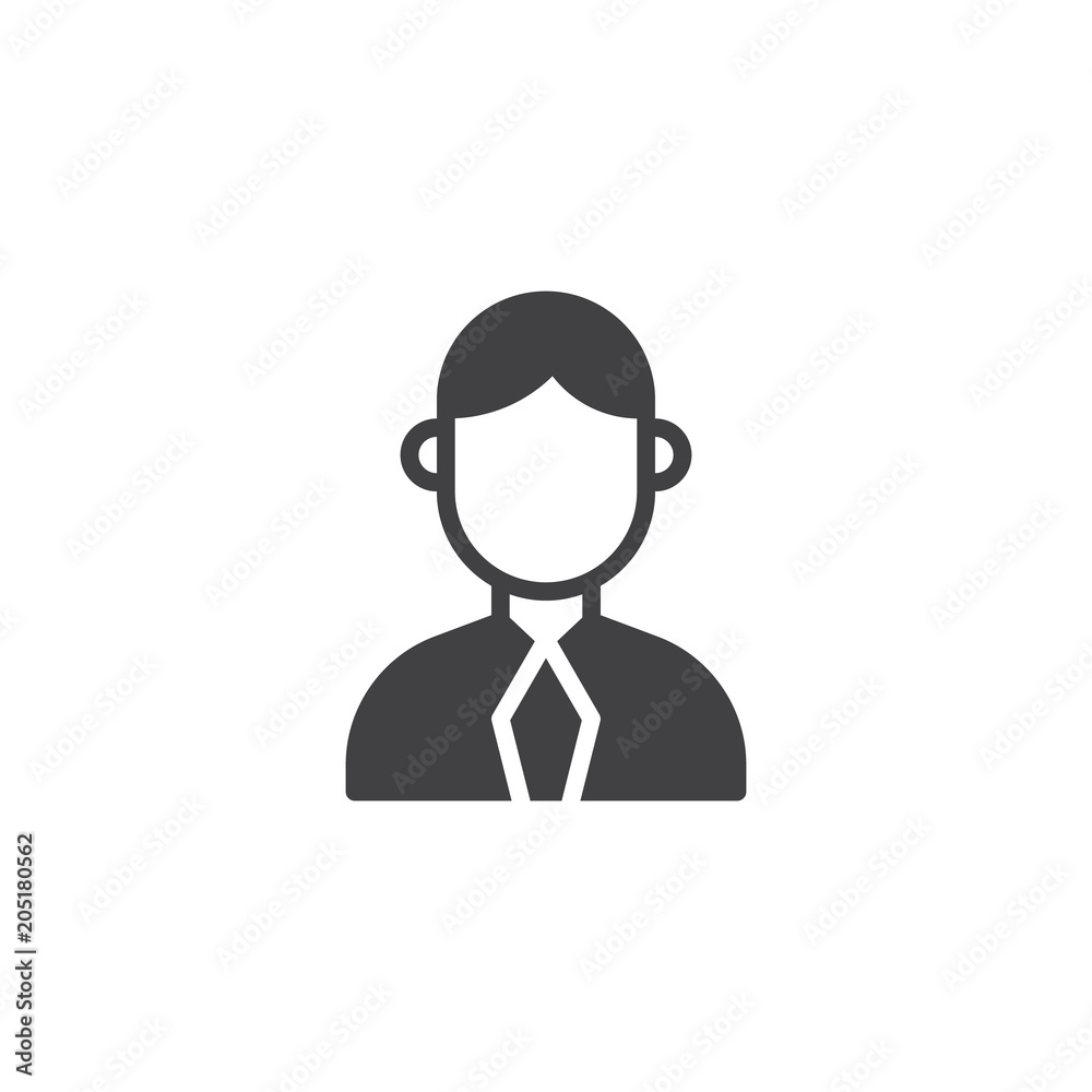Business person vector icon. filled flat sign for mobile concept and web design. Businessman avatar simple solid icon. Person symbol, logo illustration. Pixel perfect vector graphics Business person vector icon. filled flat sign for mobile concept and web design. Businessman avatar simple solid icon. Person symbol, logo illustration. Pixel perfect vector graphics