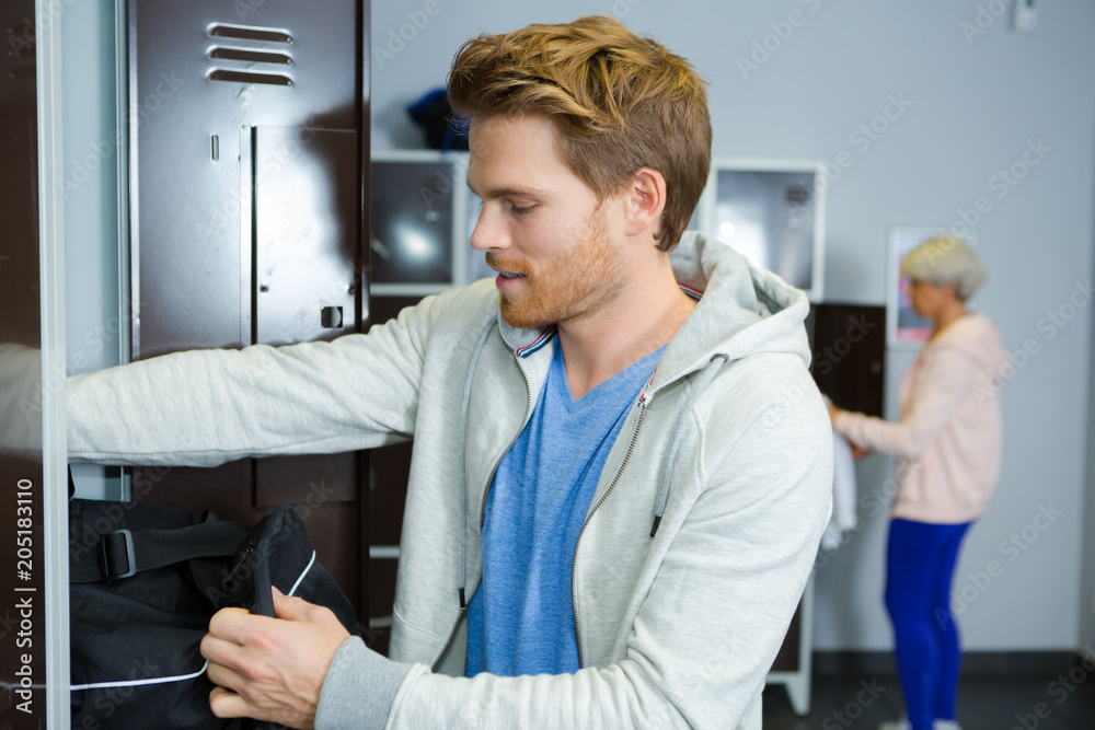 Obraz premium male in locker room