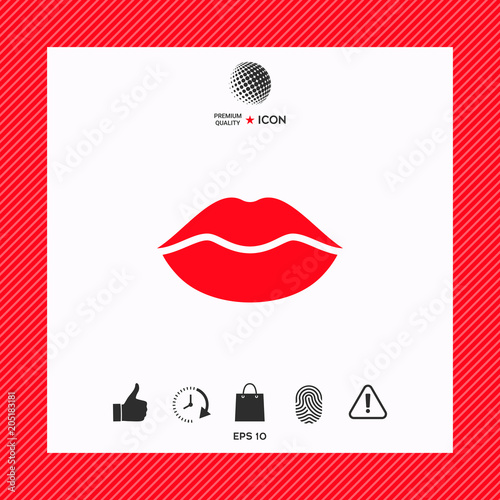 Lips symbol icon