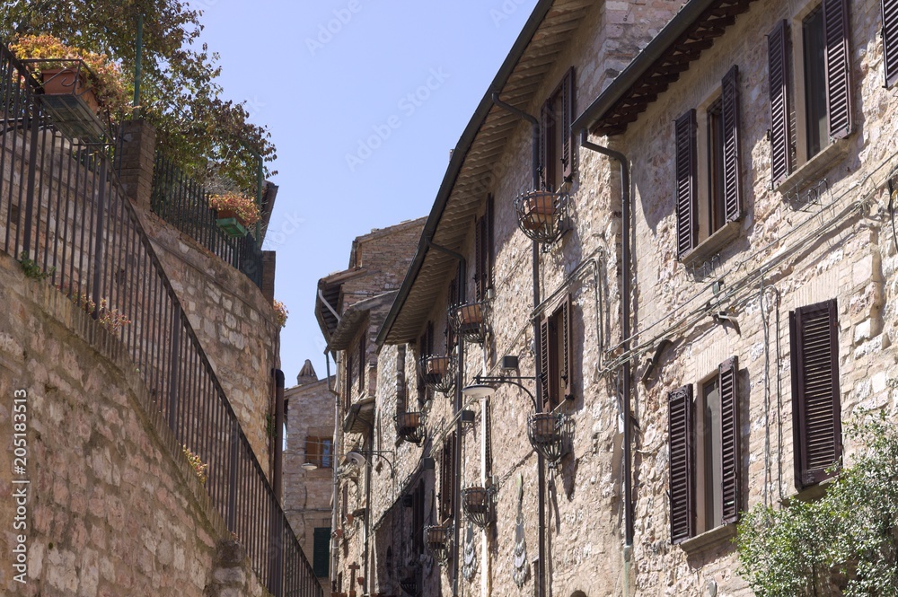 Italian architectural details in Spello (Umbria, Italy)