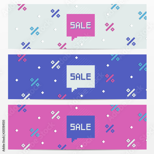 Vector cyber sale abstract banner design.