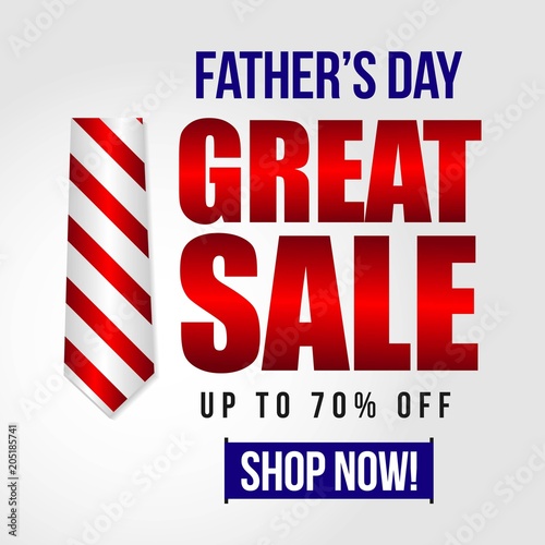 Father's Day Great Sale up to 70% off Vector Template Design Illustration