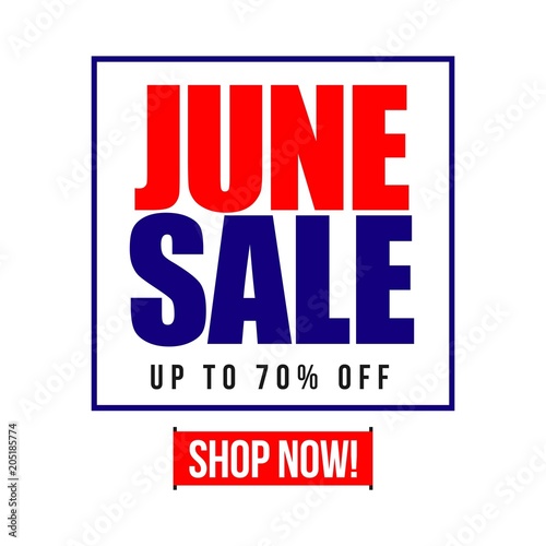 June Sale up to 70% off Vector Template Design Illustration