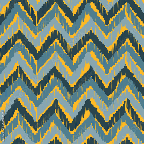 Abstract Ikat and boho style handcraft fabric pattern. Traditional Ethnic design for clothing and textile background, carpet or wallpaper