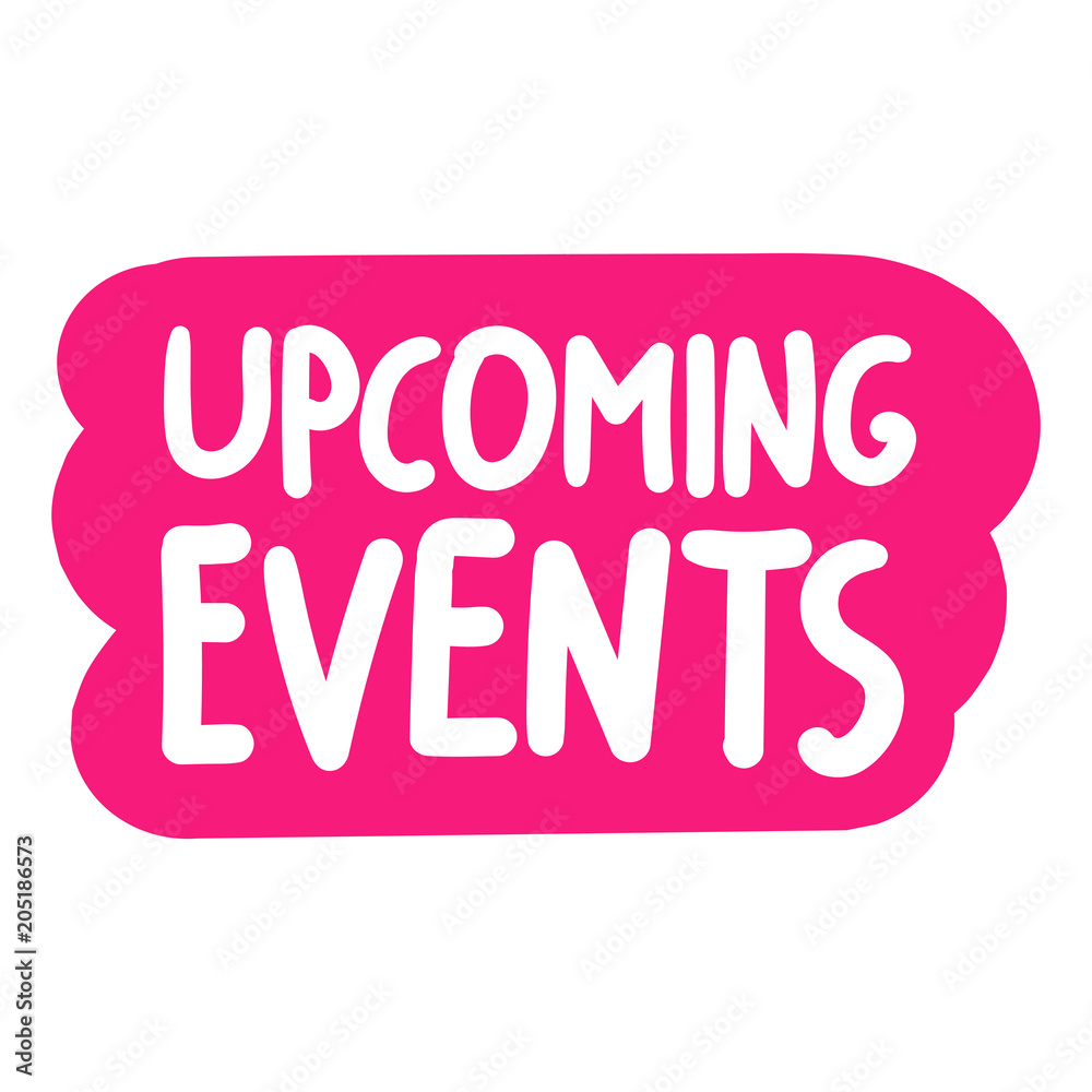 Fototapeta premium Upcoming events. Vector hand drawn illustration.