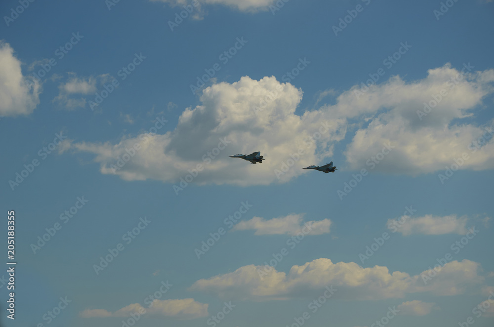 jet planes show aerobatics at the air show