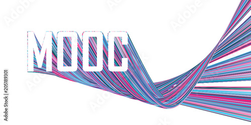 "MOOC" extruded text