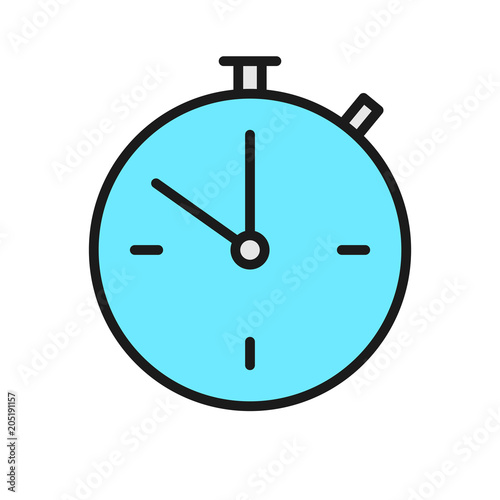stopwatch time icon. simple illustration outline style sport symbol.