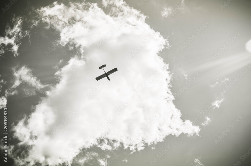 Airplane in the clouds Airplane in the clouds
