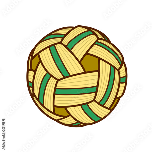 Vector illustration of sepak takraw ball.