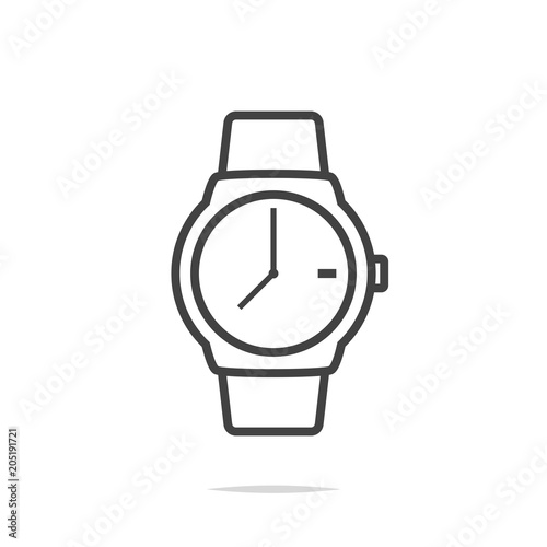 Watch line icon vector