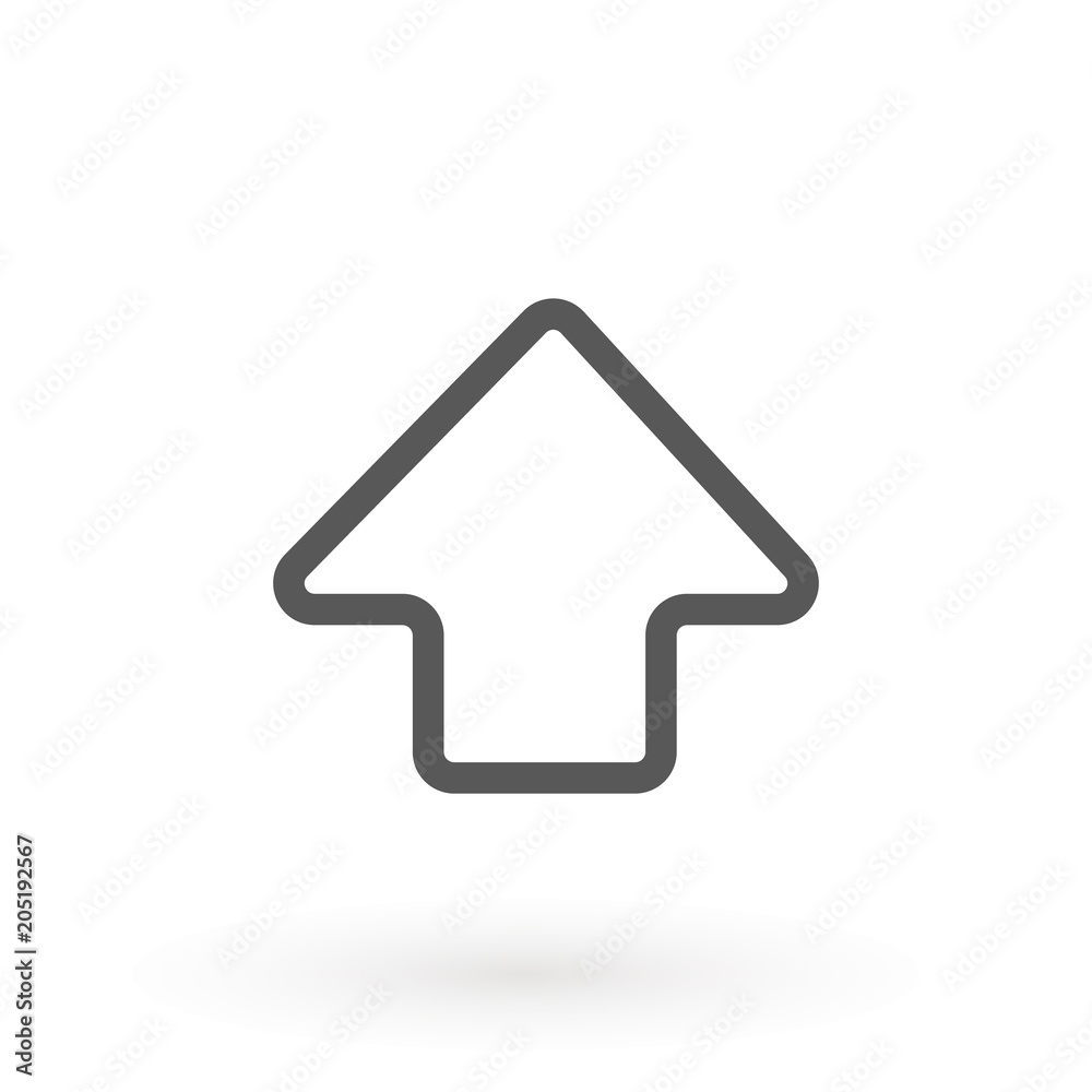 Arrow Icon Vector flat design style. Mobile application user interface element