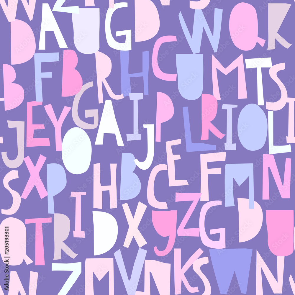 Seamless pattern with abc or alphabet. Seamless pattern with abc or alphabet.