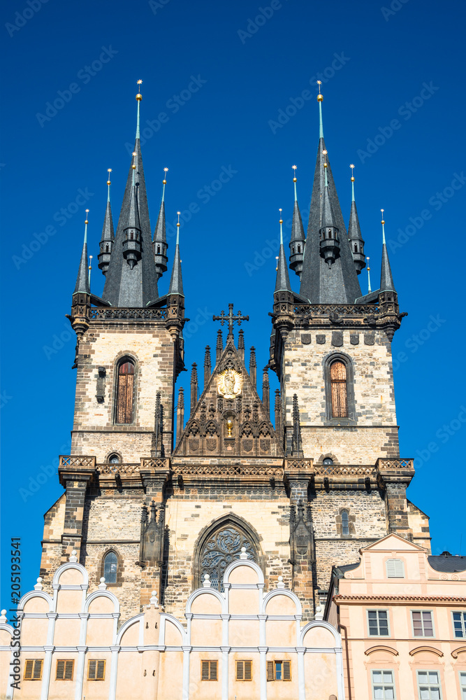 Church of Our Lady before Tyn at old town square in Prague, Czech Republic
